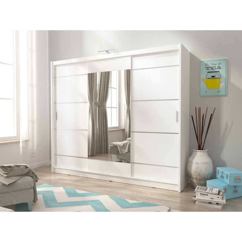 Hersir 3 Door Manufactured Wood Wardrobe, No, White