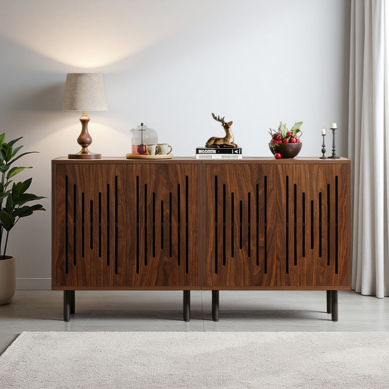 Rustic Cabinet,Set Of 2 Storage Cabinet,Classic Sideboard Cabine