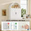 Garde-manger arqué, armoire arquée de 70 po de hauteur avec tablettes réglables et lumières à induction à 3 couleurs, armoires de cuisine, armoire avec portes de grange pour la cuisine ou le salon, blanc