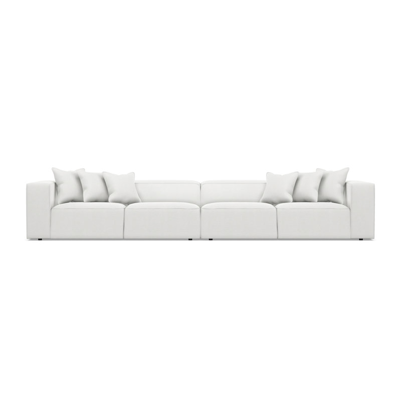 Bliss Sectional, White Polyester Blend