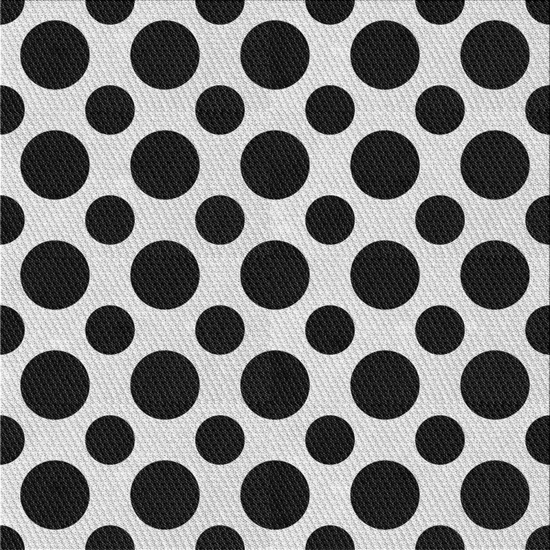 Tapis noir à pois, Carré 4 pi