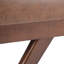 Banc de repose-pieds en tissu Tweed de style Mid-Century avec pieds fuselés évasés Chanelle-1477314019