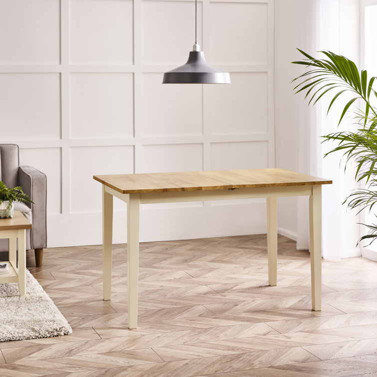 Alissah Solid Wood Farmhouse Extendable Dining Table - Traditional Rustic Kitchen Style