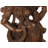 South Indian Temple Wood Apsara Sculpture, 36 in. Height     Khajuraho-Inspired Carved Decor for Foyer & Living Room