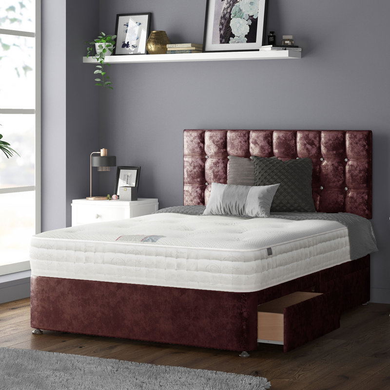 Rochester Upholstered Headboard, Silver, Double (4'6)