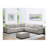 Fawcette 112" Wide Genuine Leather Symmetrical Modular Corner Sectional with Ottoman-91487938