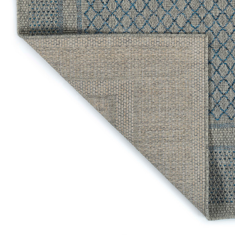 Modern Transitional Geometric Southwestern Textured High-Low Cut & Loop Area Rug, Rectangle 5'3" x 7'6"