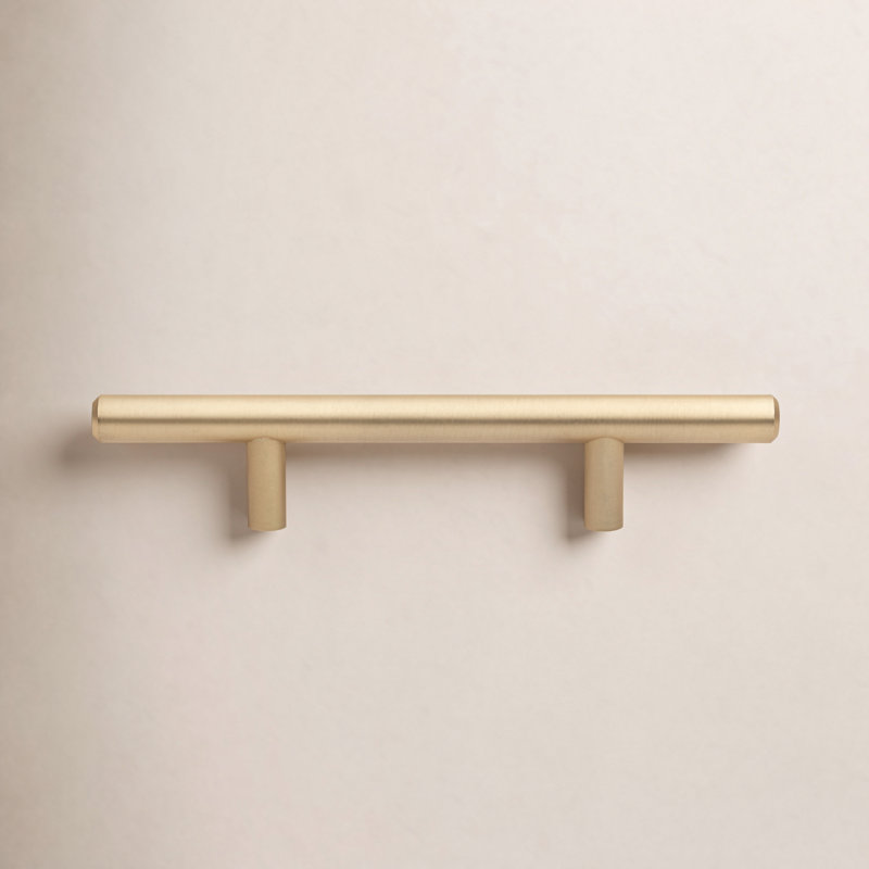 Poignée barre Roman, Or satiné, 3"