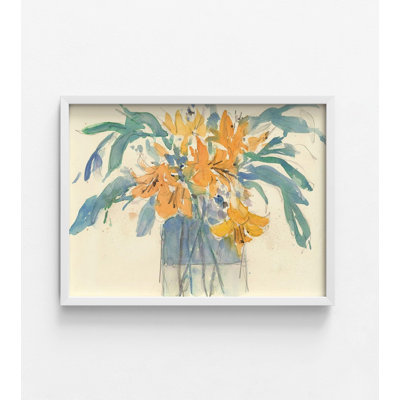 Day Lily Moment I By Samuel Dixon, Flower In Vase House Decor, Delicate Watercolor Mom Gift Idea, Alaxis Living Room Decor,Lily Lover Poster