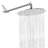 Rainfall Shower Head With 11" Adjustable Arm – High-Pressure Stainless Steel Rain Shower, Ultra-Thin Design (8-Inch)-113454844