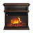 Red Barrel Studio Electric Fireplace - 3-Sided Heater with Mantel and Shelf, Remote Control, LED Flames, Faux Logs, and Adjustable Settings
