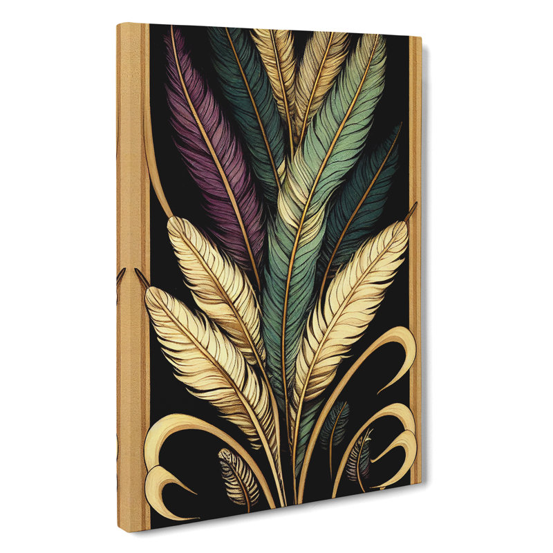 XC1022-1457X Classic Feathers - Wrapped Canvas Print, 76cm H x 50cm W x 3cm D