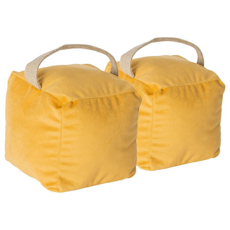Velvet Draft Excluder, Yellow