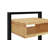 Merab Arland C-Shaped Nightstand & Side Table – Two-Tone with Open Storage
