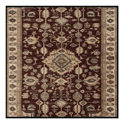 Machine Washable Turkish Brown Area Rug