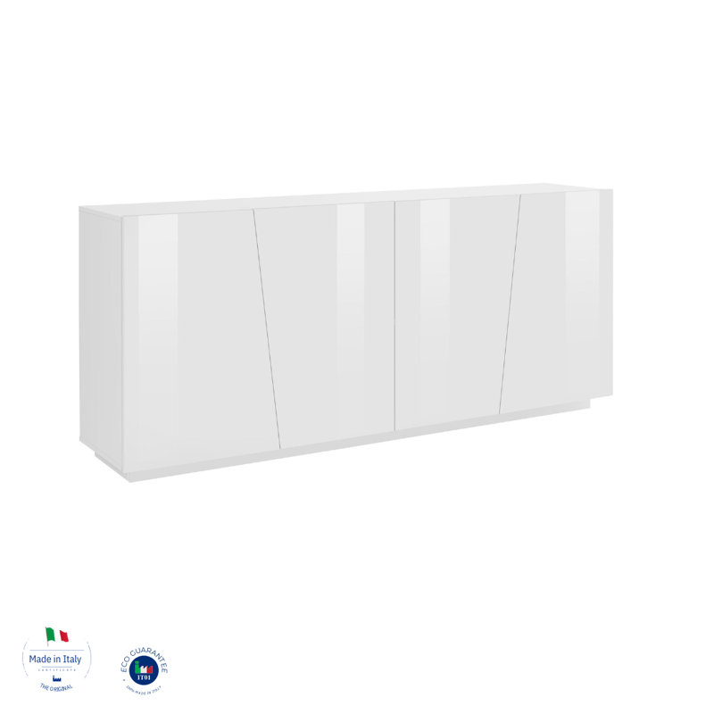 Bayonne 200cm Sideboard, White Glossy