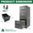 3 Drawer Vertical File Cabinet With Lock, A4 Legal/Letter Size, , Smooth Surface Construction-1582528684