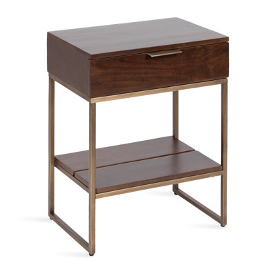 Malone Mango Wood and Metal Side Table