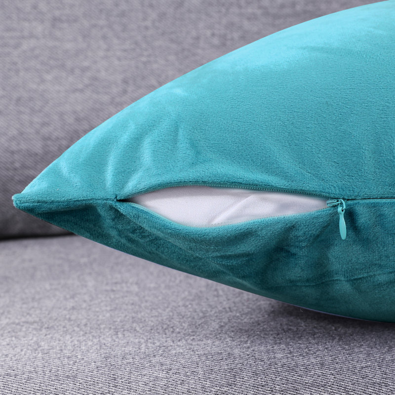 Decorative Throw Soft Linen Cushion Covers Pillow Covers (Set of 4), Square 26", Turquoise
