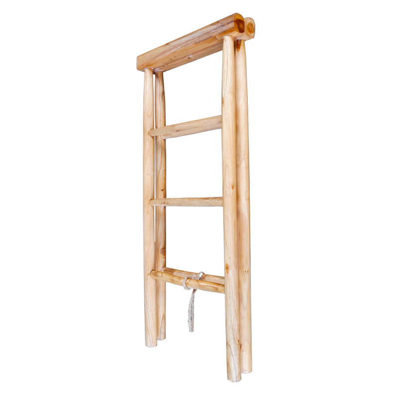 Romanteaka 3 - Step Wood Lightweight Folding Small Step Ladder