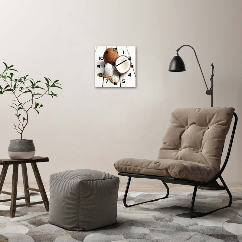Johnanthony Glass Wall Clock, Black