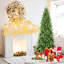Arbre de Noël de 9 pi de haut avec une forme mince, 2152 pointes Pe + mixtes réalistes, branches articulées pour un assemblage sans effort et support en métal robuste