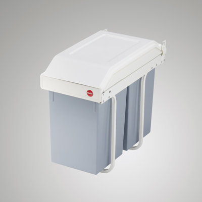 Steel Manual Lift Pull Out Trash Can - 7.4 Gallons