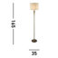 Alexandria 165cm Antique Brass Traditional Floor Lamp