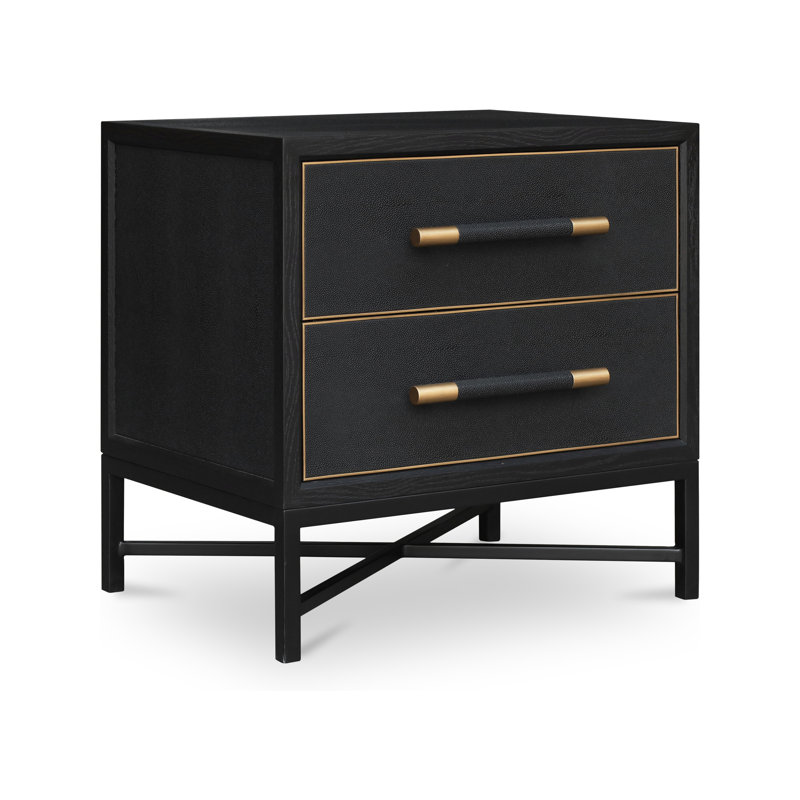 Table de chevet Mako noire, Black