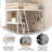 Riley Traditional Wood Slat Loft Bed with Integrated Desk & Ladder-72424426-72424425