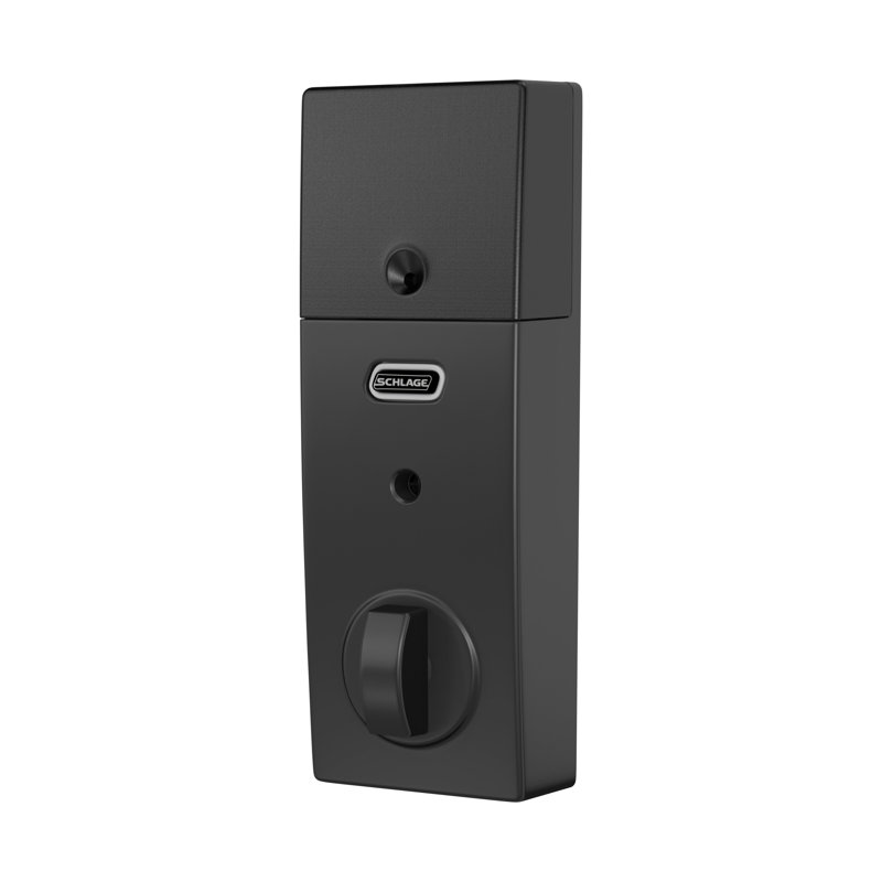 Schlage Connect Z-Wave Plus Smart Deadbolt with Century Trim, Matte Black, Yes
