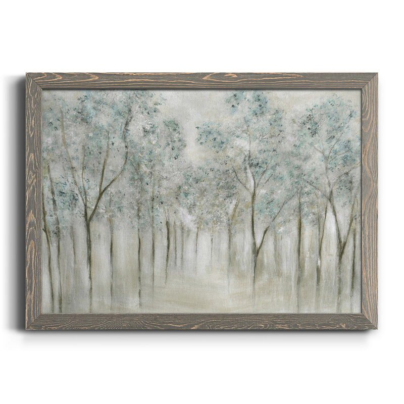 «Neutral Spring», peinture sur toile encadrée, Toile avec cadre gris, H 20 po x l 17 po x P 1,5 po