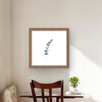 Eucalyptus Blue Leaves - Minimalist Framed Matted Print