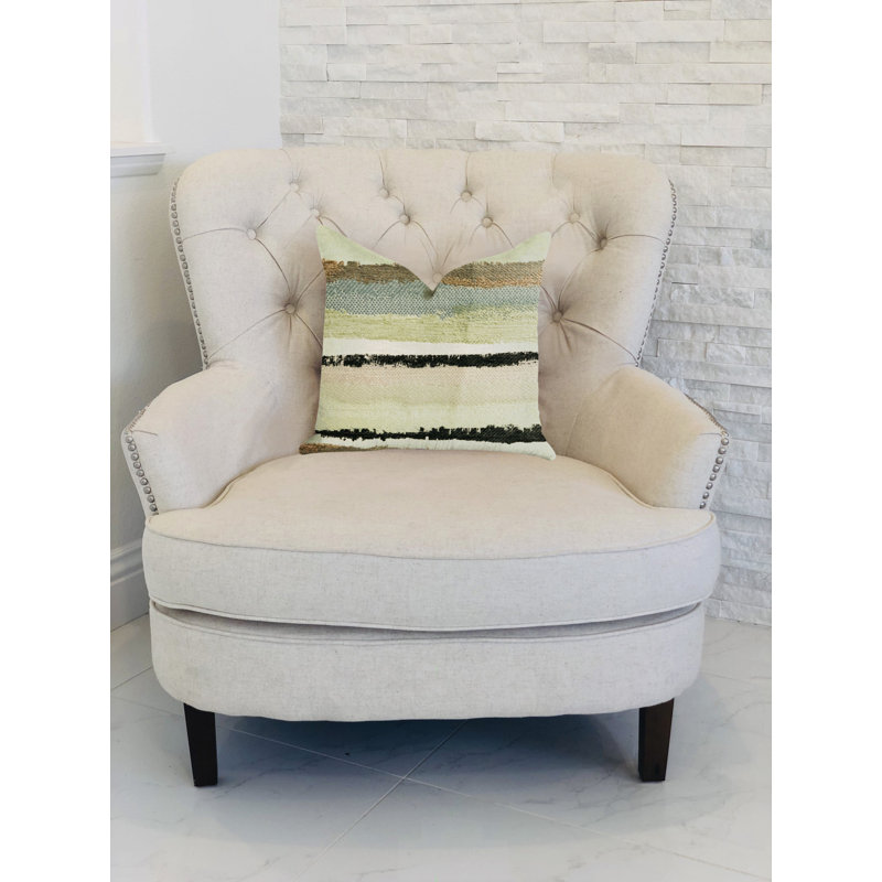 Coussin de luxe sable lime Stone River, 12 po x 25 po, Coussin lombaire
