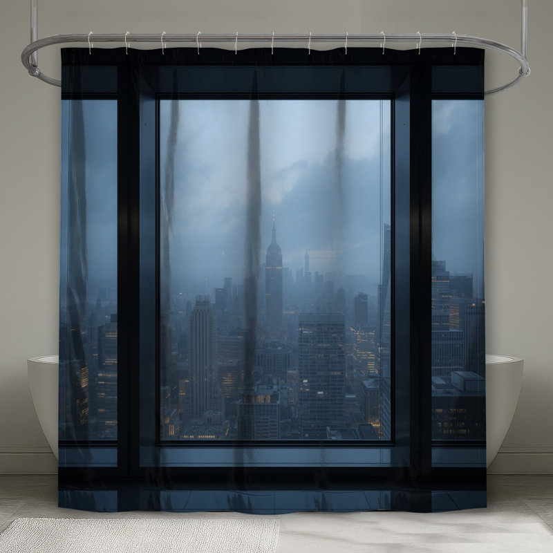 Rideaux de douche City Skyline, L 70 po x H 84 po