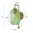 1-light 13"H Green Glass Wall Lantern