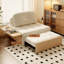 Canapé modulaire kaki en velours côtelé-699029771