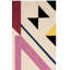 Tapis ivoire / rose / noir en laine touffeté à la main Harsirat-660213741