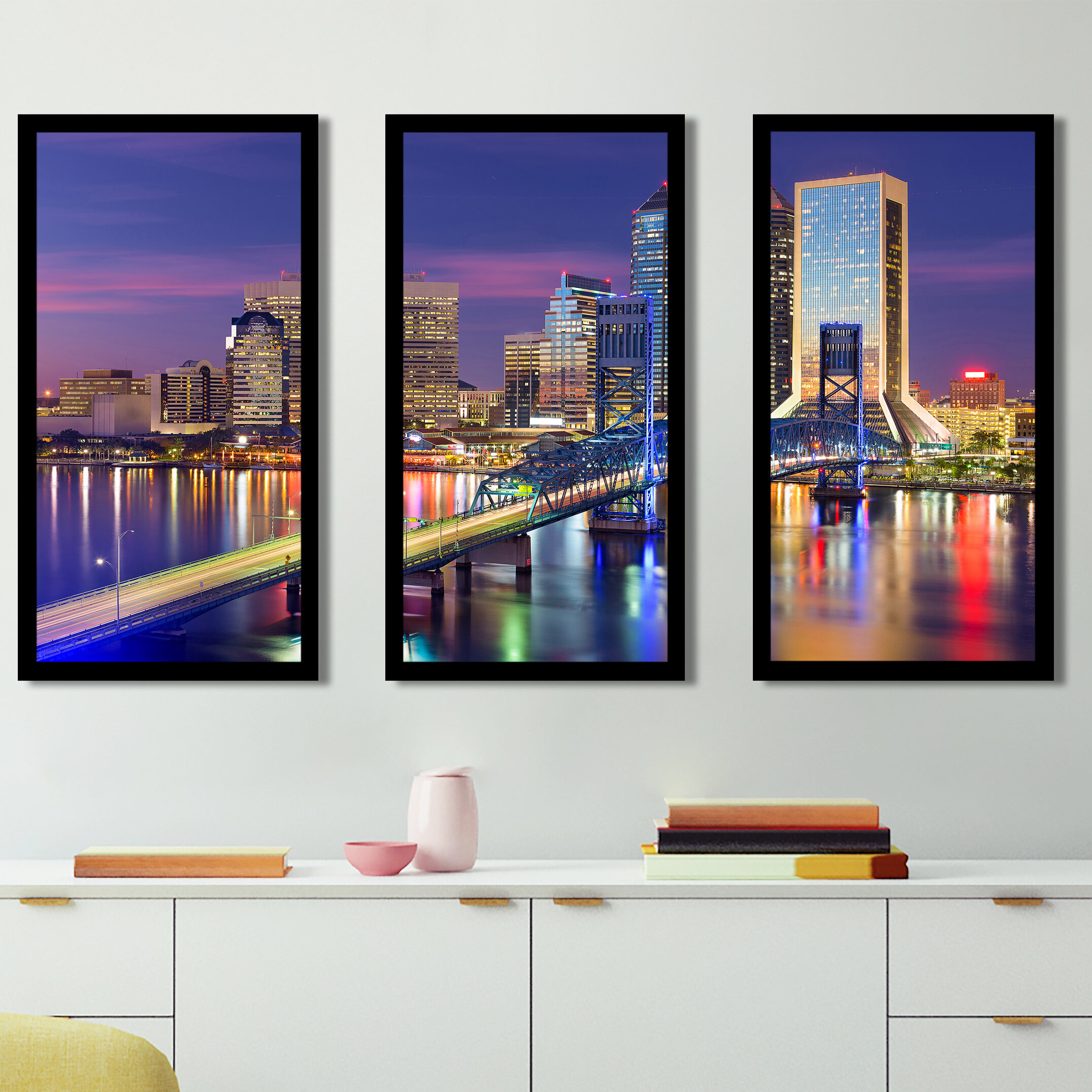 city skyline framed pictures