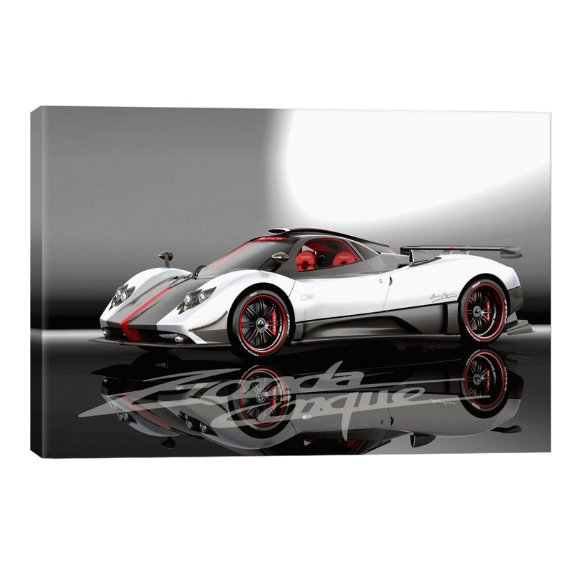 Pagani Zonda Cinque - Print on Canvas, No Frame, 66.04 cm H x 45.72 cm W x 1.91 cm D
