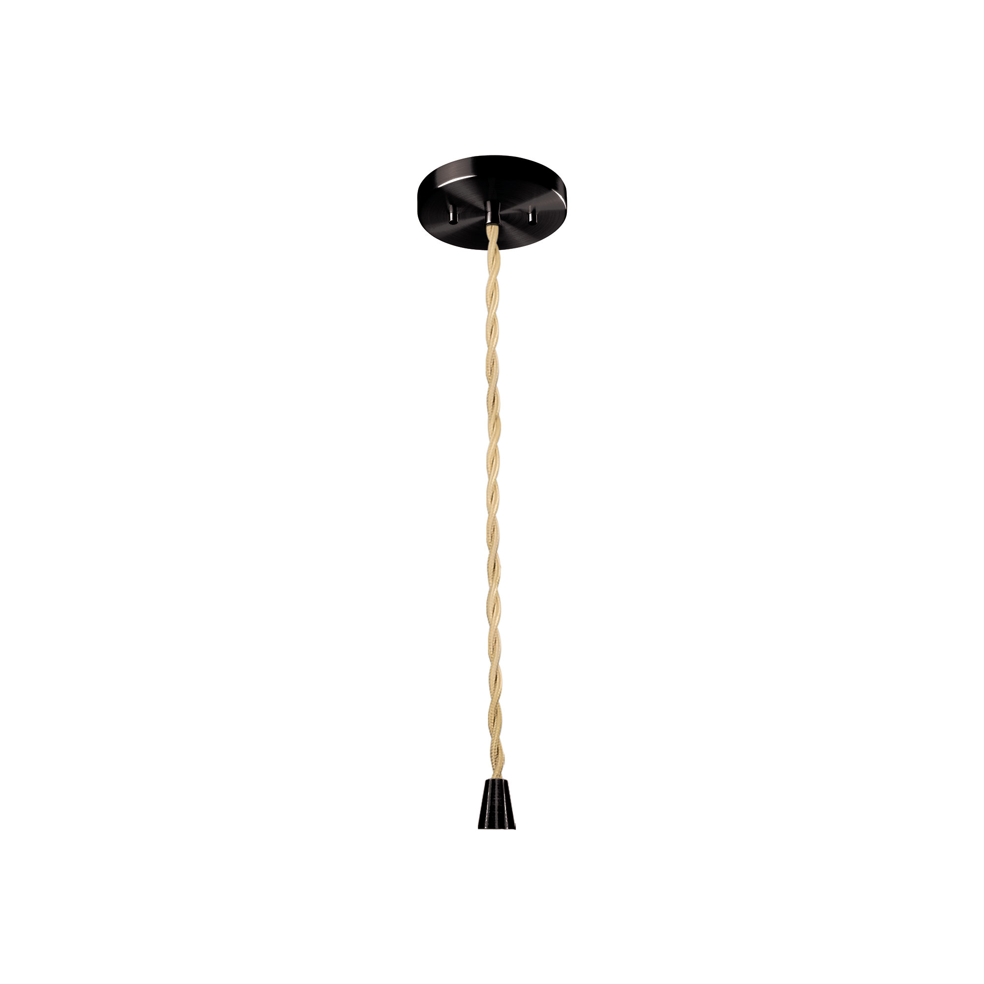 Fallon Ceramic Dimmable Pendant, Carbon Matte Black/Champagne Gold, Matte Black, 5.75" H x 11.5" W x 11.5" D