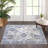2'x3' Vintage Distressed Pattern Washable Area Rug. Non-Slip Low Pile Pearl Velvet Carpet for Living Room. Ivory Blue-782674136-782674141