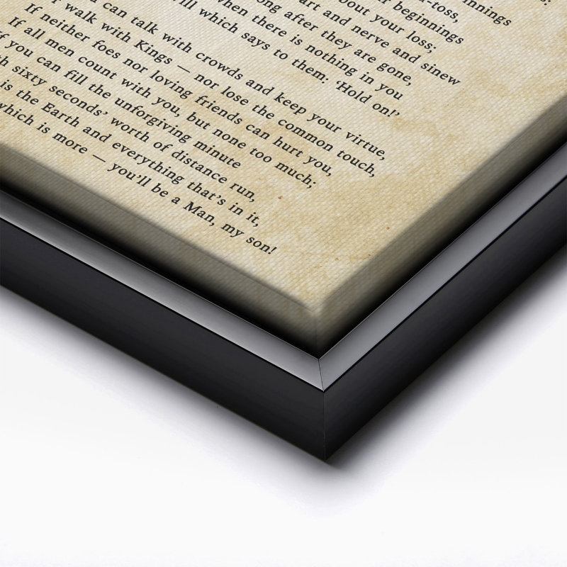 IF Poem No1, Black Framed, Canvas, 12"H x 16"W