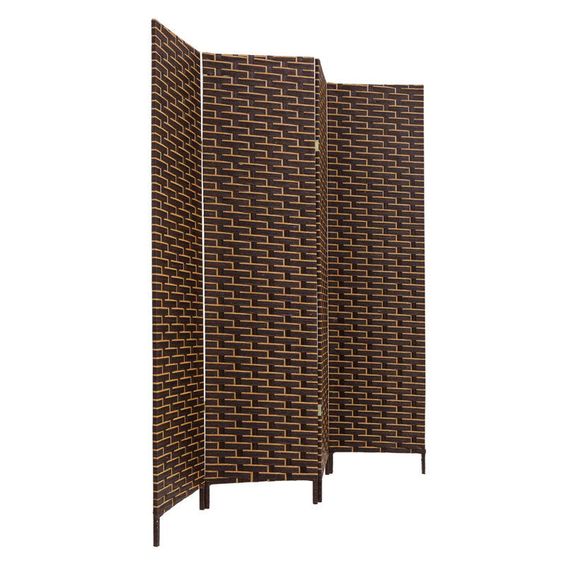 Cloison 4 panneaux en bambou l 70 po x H 70,5 po Teonni, Wanut
