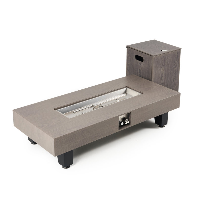 Grieco 54-Inch Modern Propane Fire Table With Stainless Steel Burner And Low-Maintenance Design