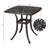 Rivka Square Outdoor Side Table With Umbrella Hole , 21'' in. W 21'' in. D-2002831678