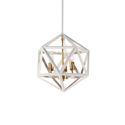 Lustre géométrique unique à 3 lumières Addison