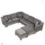 Canapé modulaire avec repose-pieds 4 pièces 4 pièces-1910519782