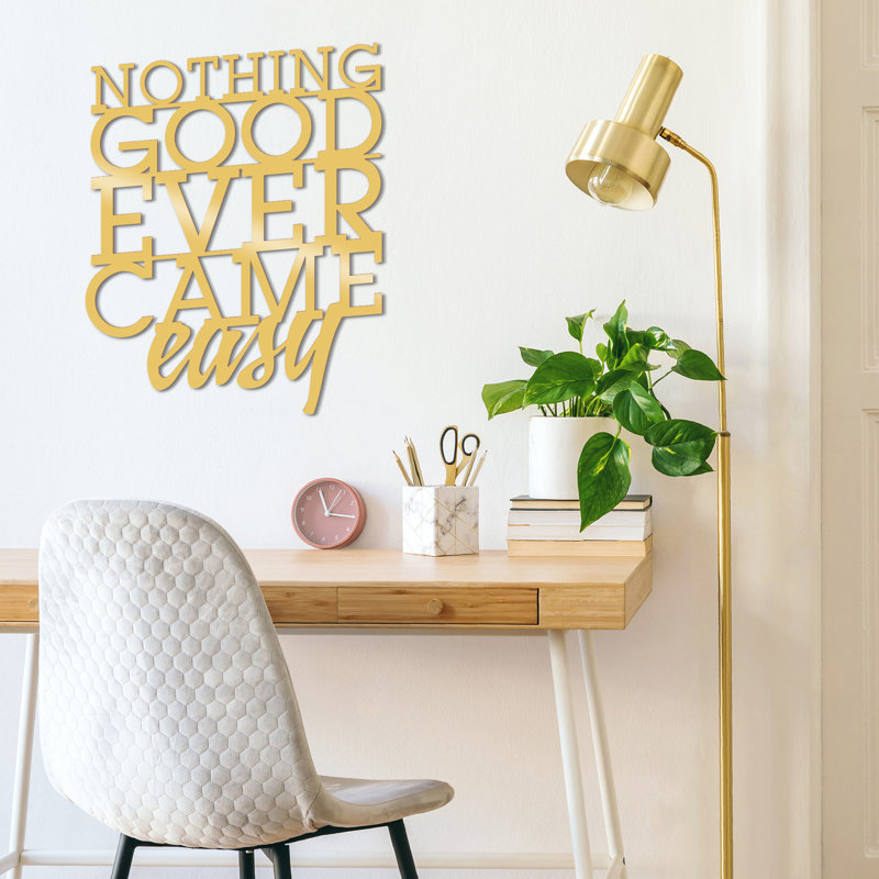 Wall Decor on Metal, Gold