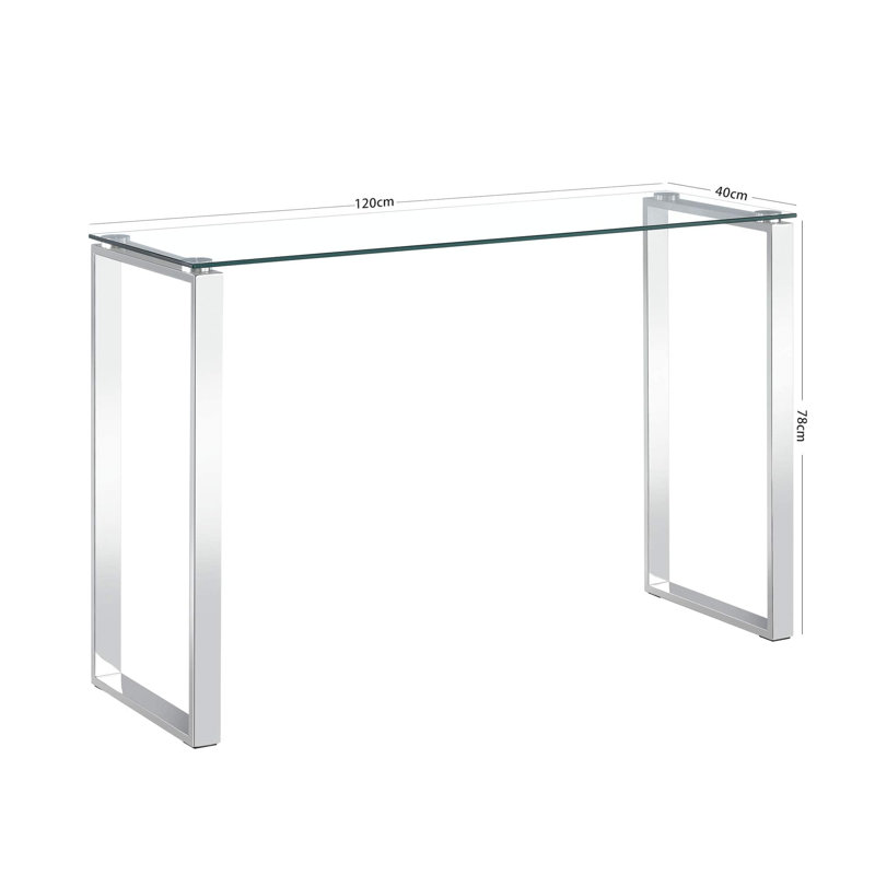 Chinue 120cm Glass Top Console Table